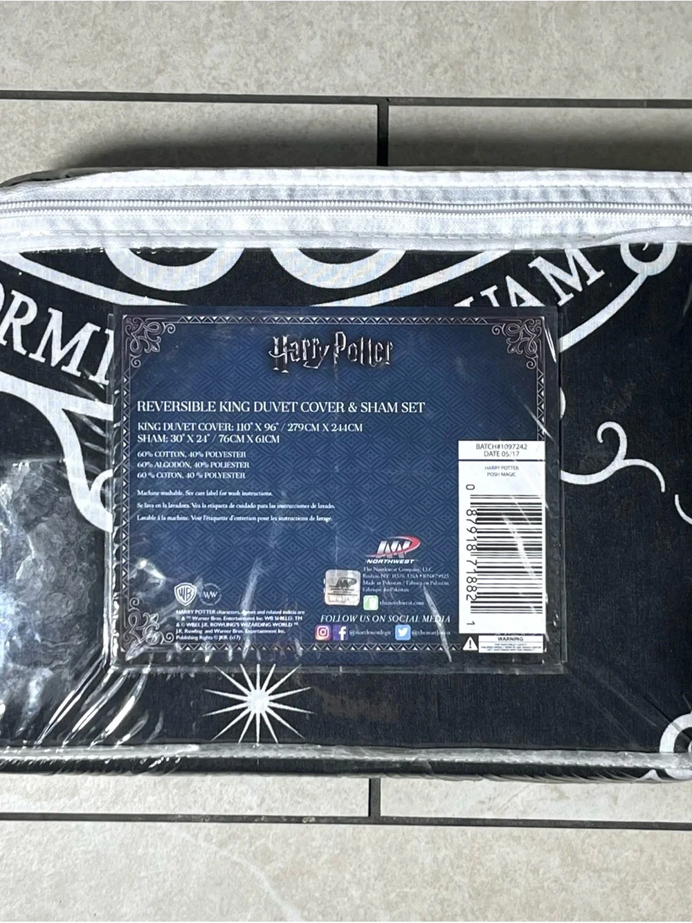 Harry Potter Reversible KING Duvet Cover Sham Set